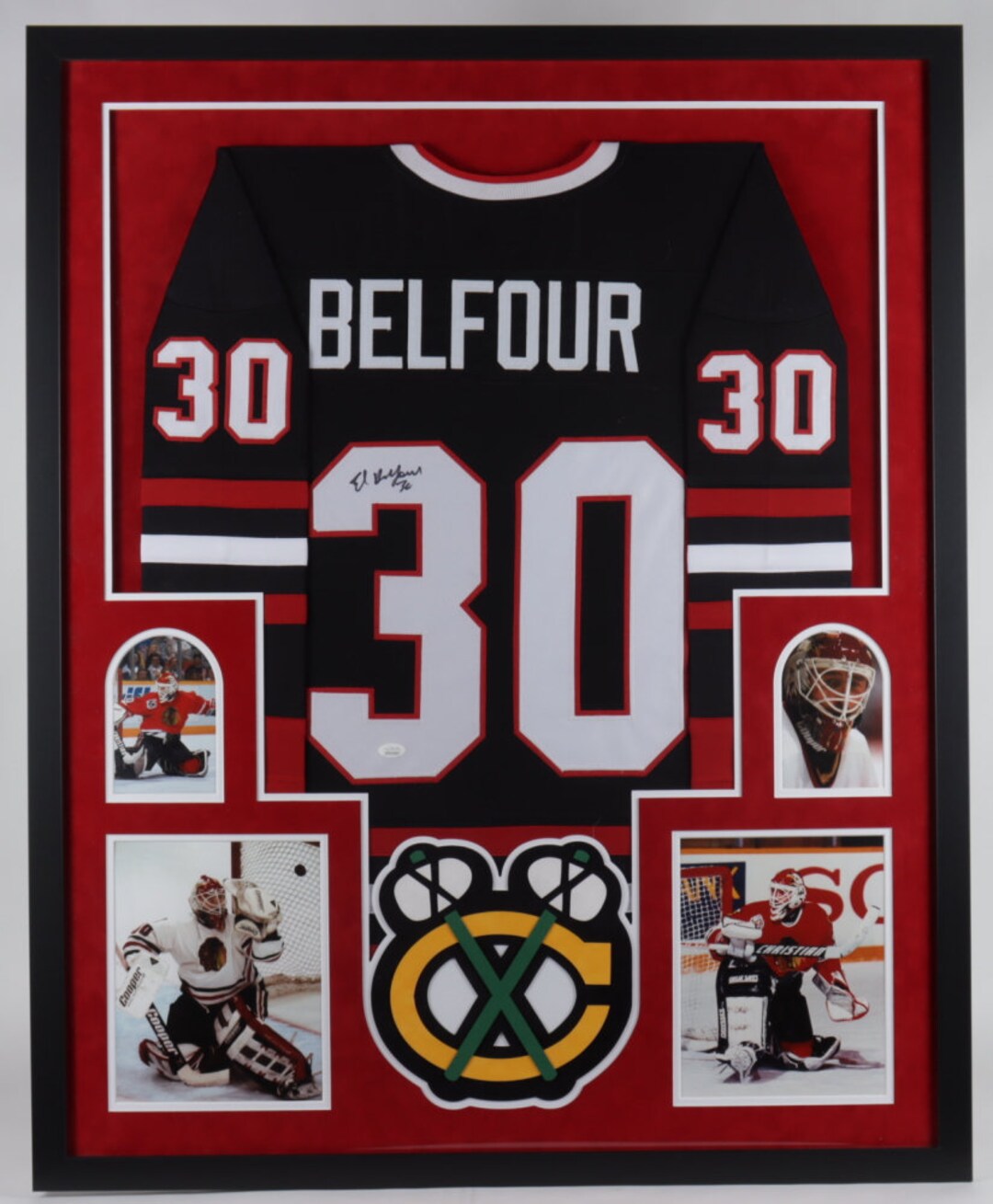 Ed Belfour Autographed Jerseys, Signed Ed Belfour Inscripted Jerseys