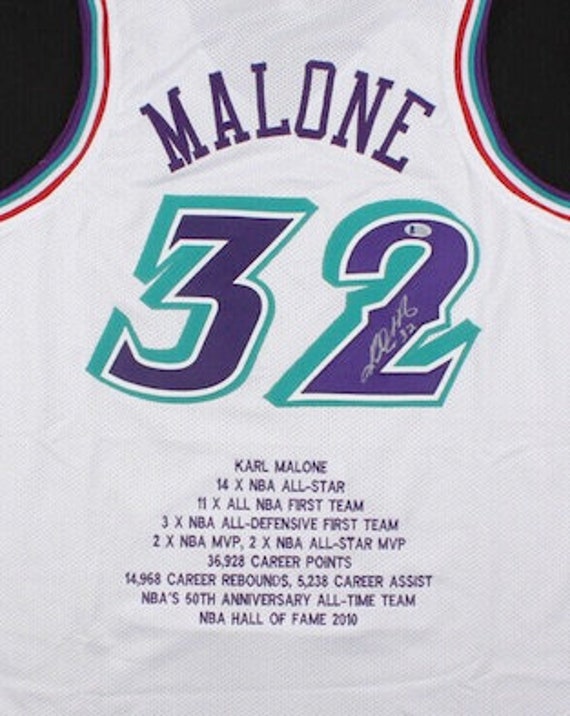 Karl Malone Autographed Signed Utah 