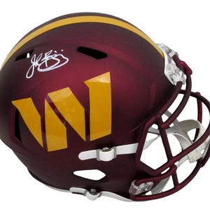 John Riggins handsignierte signierte Washington Kommandanten FS Helm BECKETT