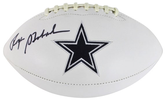 roger staubach autographed football