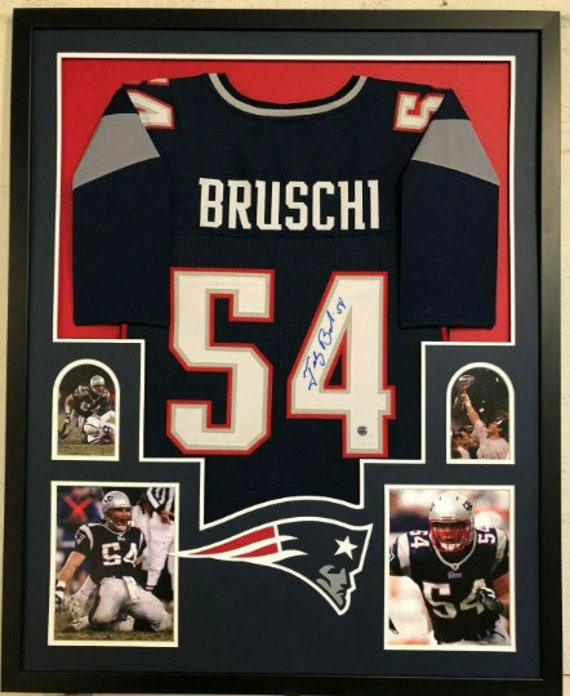 Tedy Bruschi Autographed Signed Framed New England Patriots 