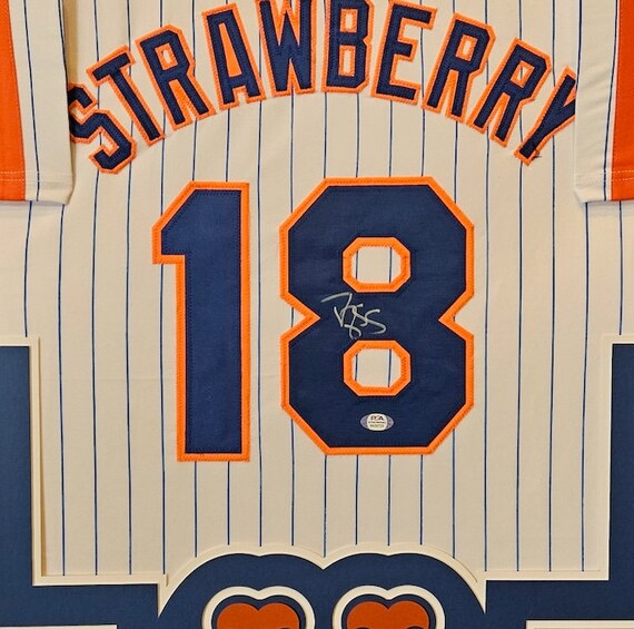 Darryl Strawberry Autographed Signed Framed New York Mets Jersey PSA Etsy