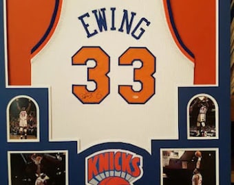Patrick Ewing Autographed Signed Framed New York Knicks Jersey BECKETT COA
