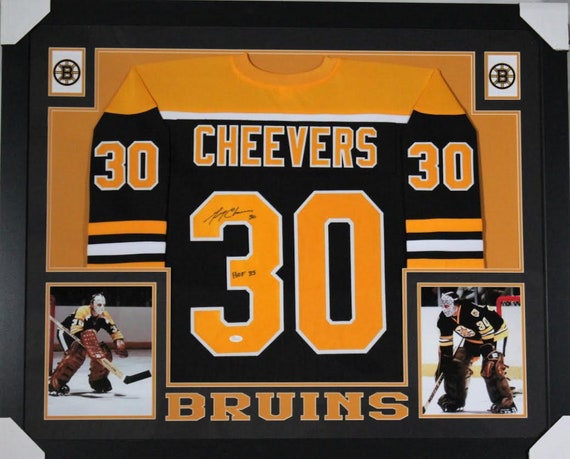 Gerry Cheevers Signed Boston Bruins Custom Jersey (JSA Witness COA