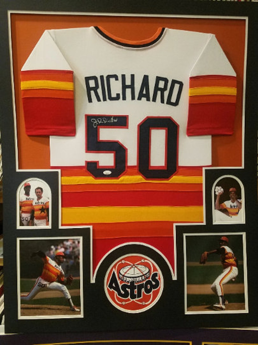 J. R. JR Richard Signed Autographed Framed Houston Astros 