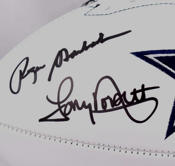 Staubach Dorsett & Pearson Autographed Signed Dallas Cowboys Logo