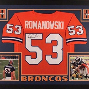 Bill Romanowski Autographed Signed Framed Denver Broncos Jersey JSA