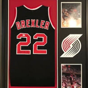 Clyde Drexler Portland Trail Blazers Autographed Mitchell and Ness