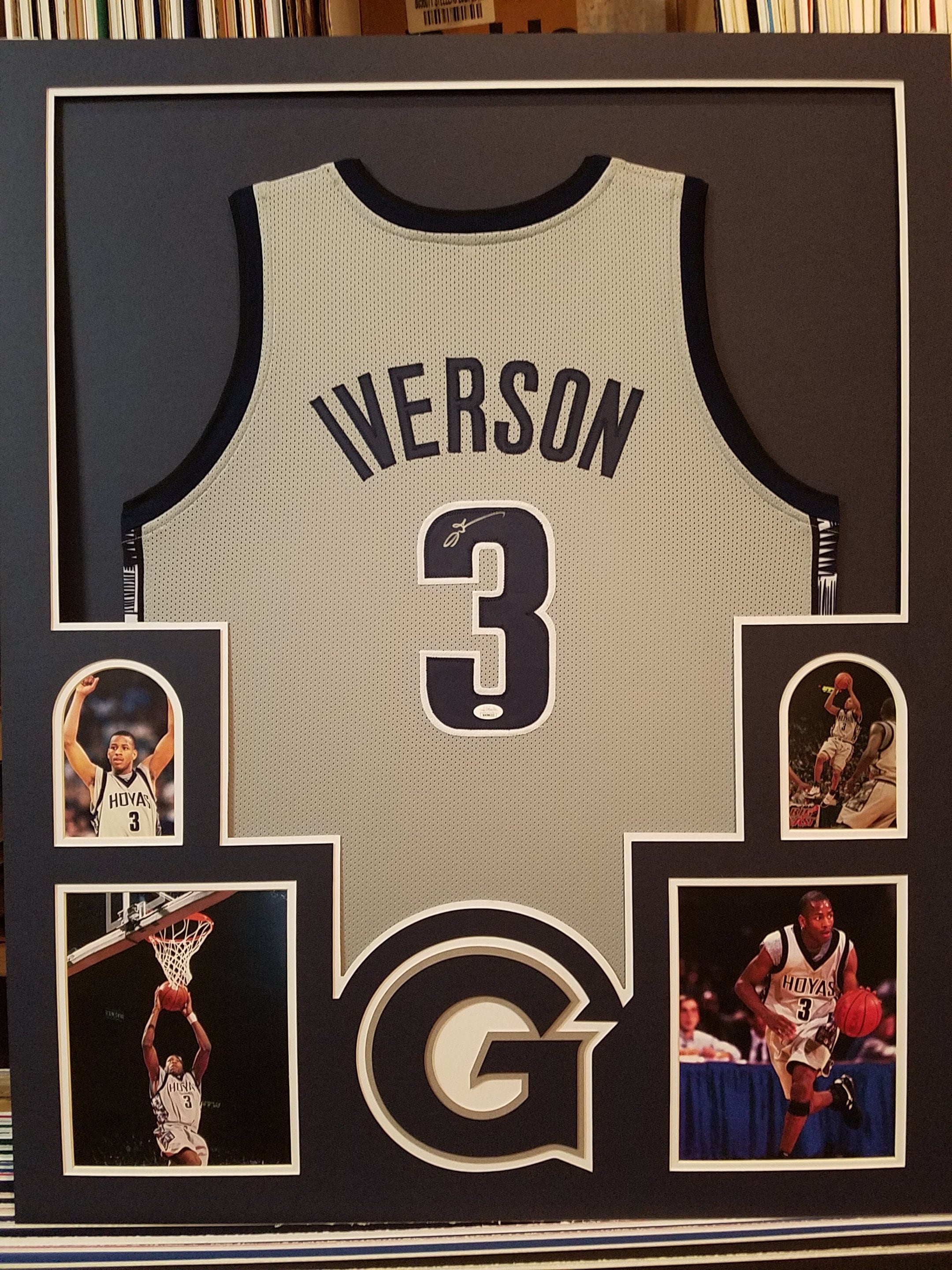NBA_ Mens Retro Georgetown Hoyas College Allen Iverson Jerseys 3