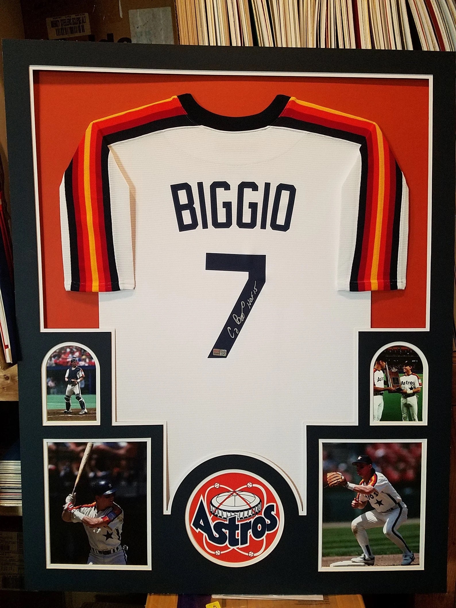 Jeff Bagwell Autographed Signed Framed Houston Astros Jersey