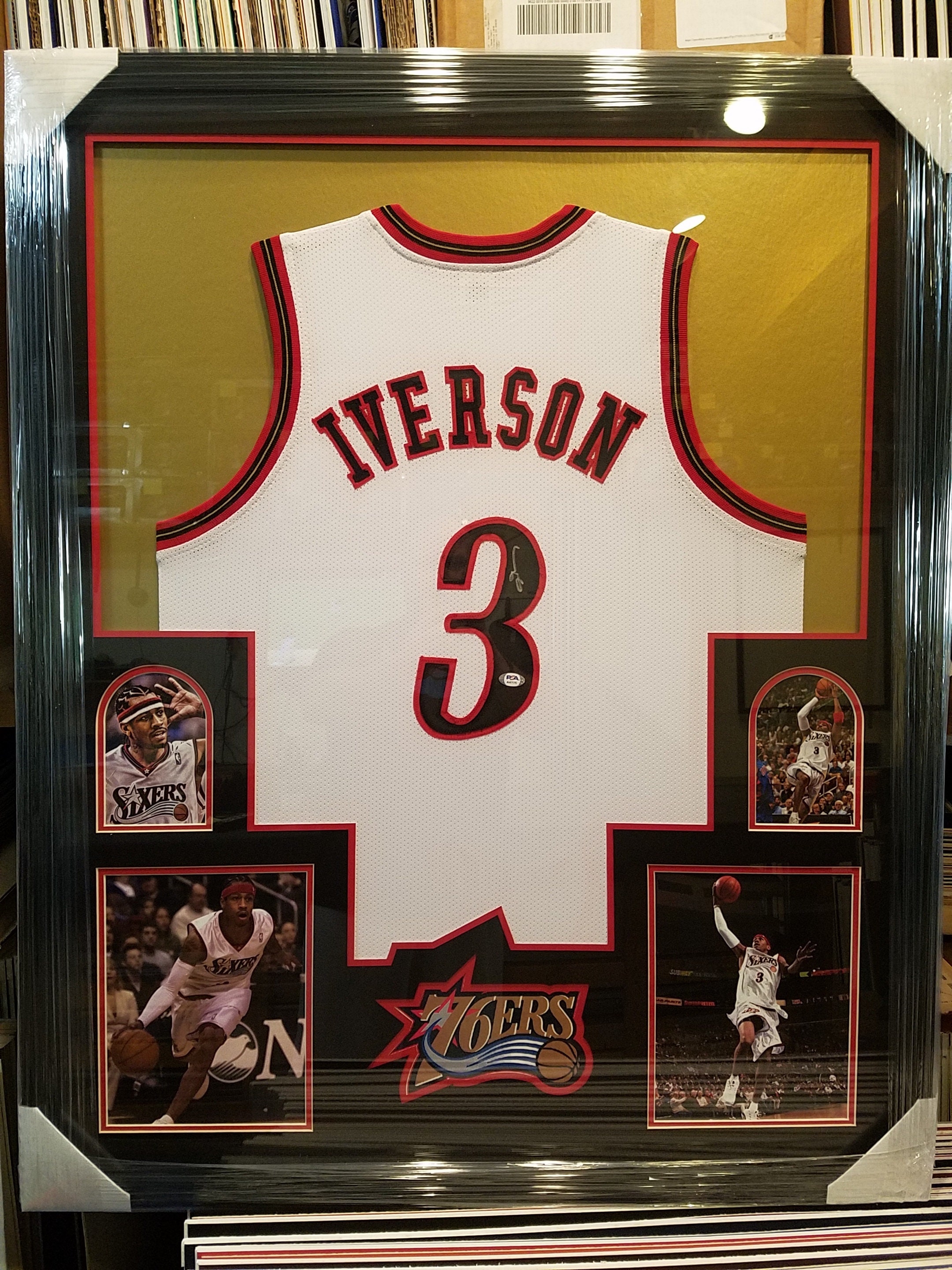 Facsimile Autographed Allen Iverson Philadelphia Black Reprint