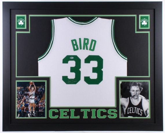 larry bird framed jersey