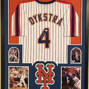 Lenny Dykstra Signed New York White Pinstripe Baseball Jersey (JSA)