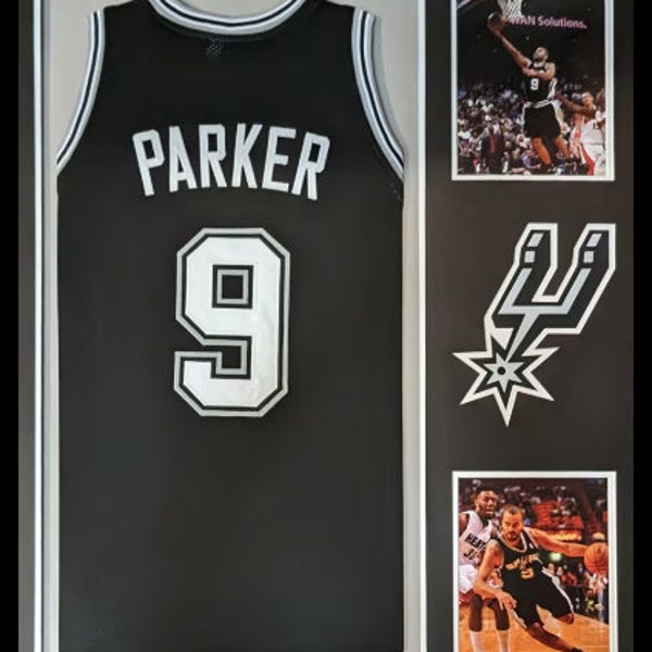 Tony Parker Autographed Signed Framed San Antonio Spurs Jersey BECKETT COA