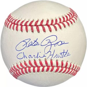 Pete Rose Reds Phillies Autographed Signed Official Baseball JSA COA