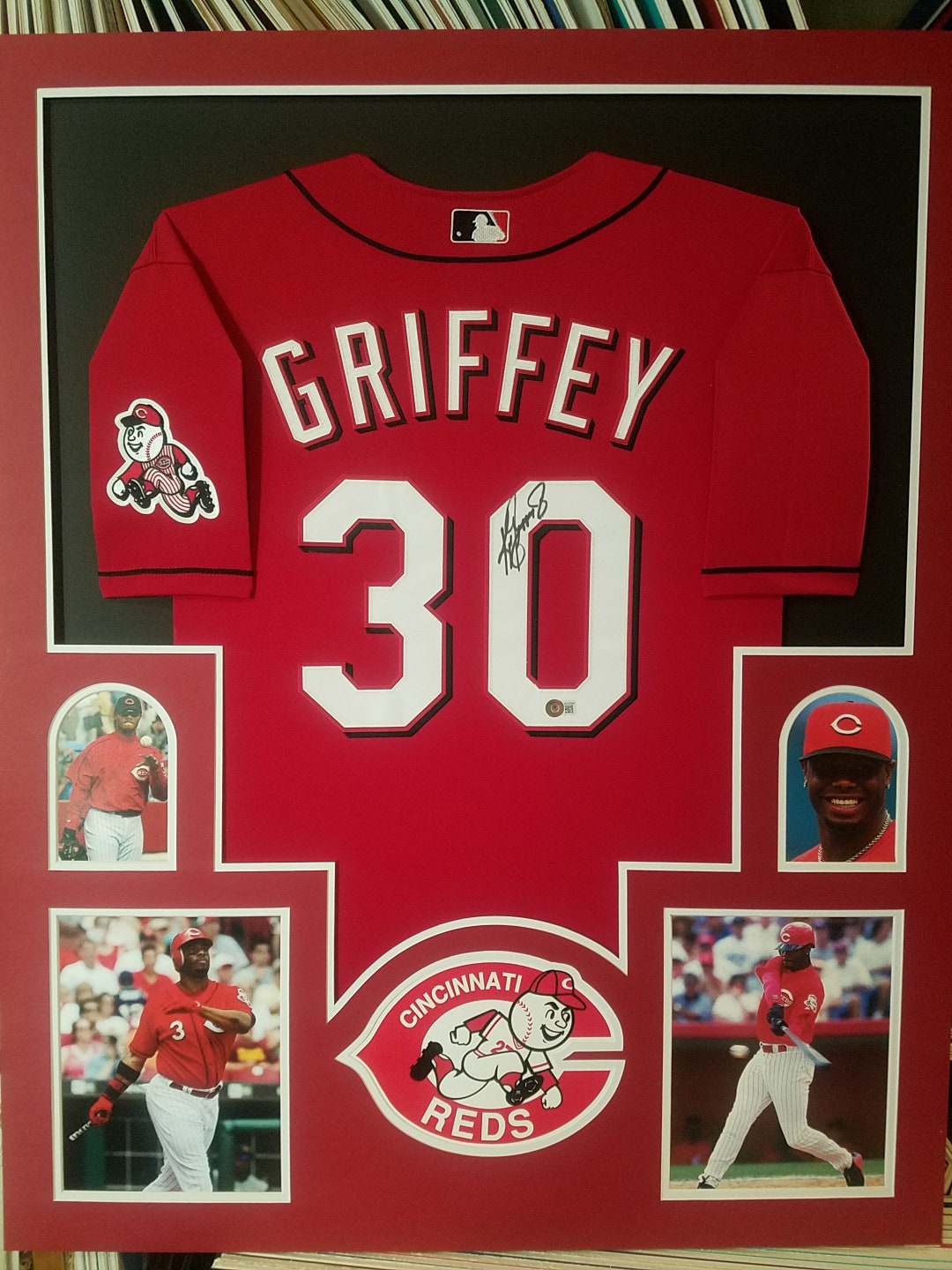 Ken Griffey Jr. Signed Cincinnati Reds Away/Gray Jersey