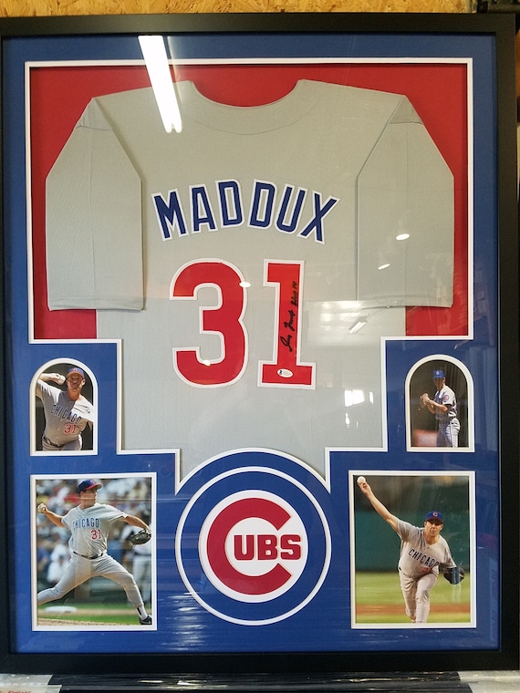 Greg Maddux Autographed Signed Framed Chicago Cubs Jersey 
