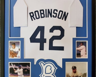 Jackie Robinson Framed Brooklyn Dodgers Jersey