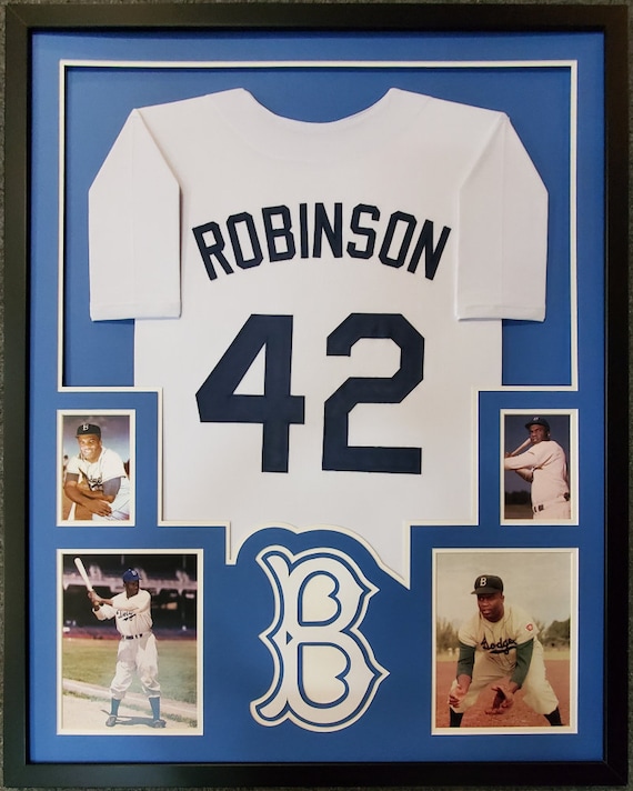 Jackie Robinson Framed Brooklyn Dodgers Jersey 