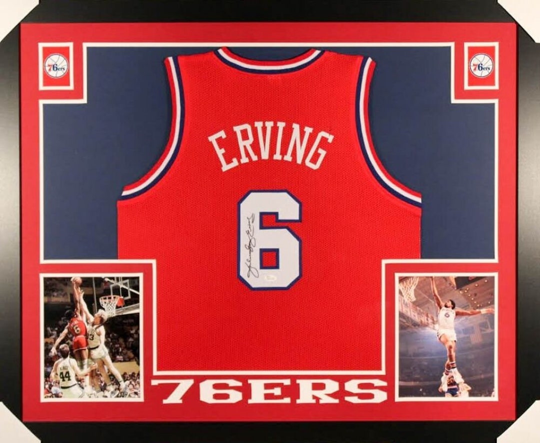 Julius Erving signed Philadelphia 76ers Logo Basketball Ball autographed JSA