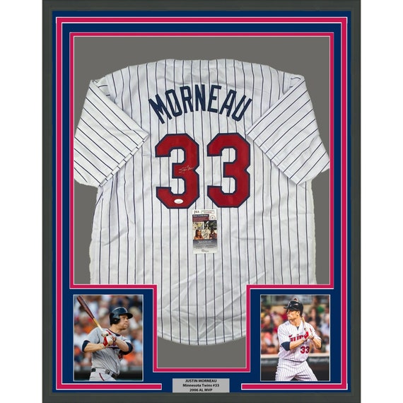Justin Morneau Autographed Signed Framed Minnesota Twins Jersey