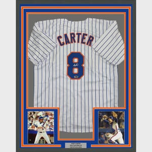 Gary Carter Autographed Signed Framed New York Mets Jersey JSA COA