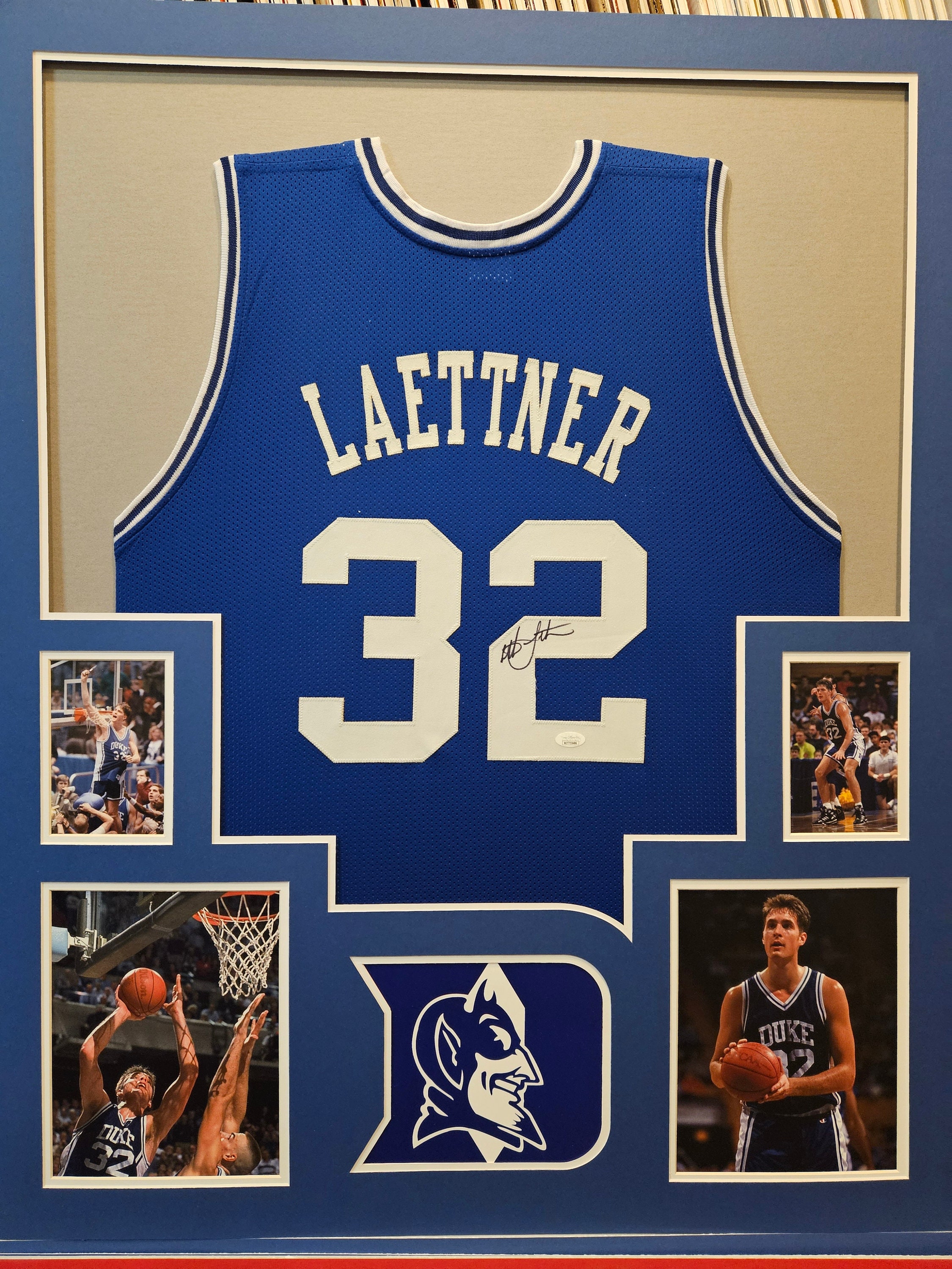 Christian Laettner Signed Autographed Framed Duke Blue Devils