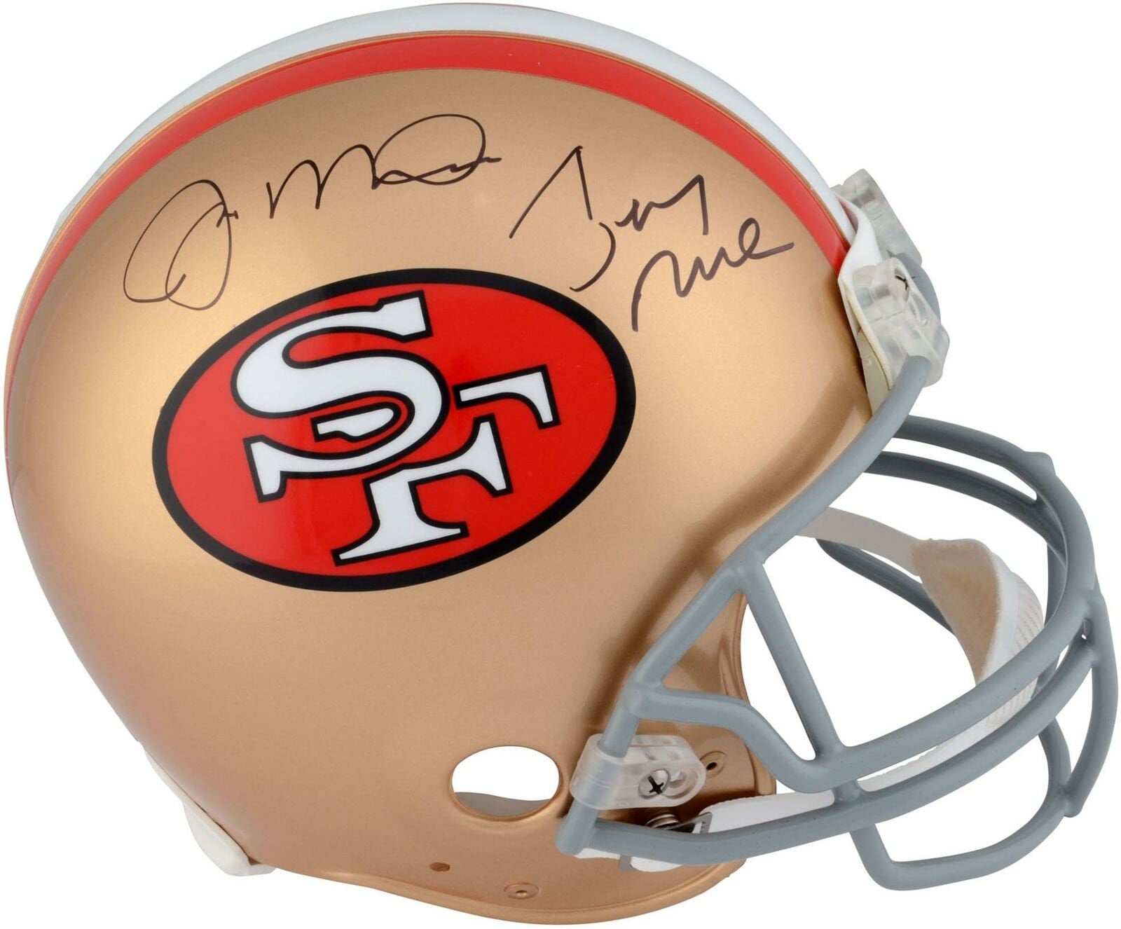 Joe montana and jerry rice hotsell autographed football
