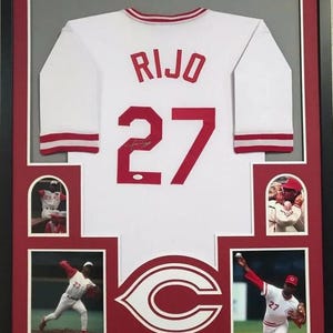 Jose Rijo Autographed Signed Framed Cincinnati Reds Jersey PSA COA
