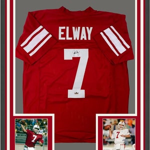 John Elway Autographed Signed Framed Stanford Cardinals Jersey BECKETT