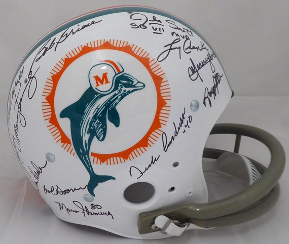 1972 dolphins signed helmet