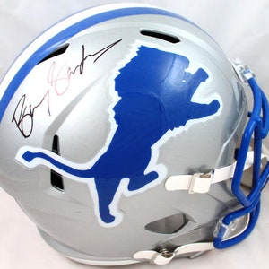 Barry Sanders Autographed Signed Detroit Lions FS Helmet SCHWARTZ COA