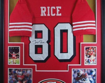 Jerry Rice Autographed Signed Framed San Francisco 49ers Jersey