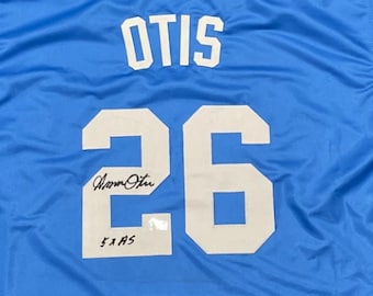 Amos Otis Autographed Signed Kansas City Royals Framed Jersey BECKETT