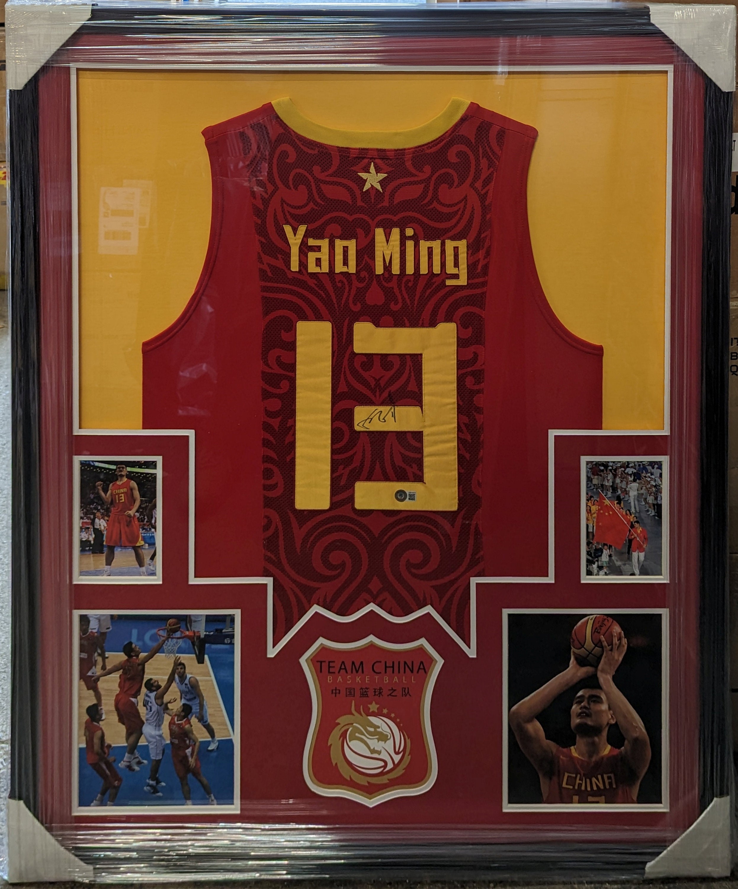 Throwback China Yao Ming #15 Shanghai Sharks Basketball Jersey Blue White