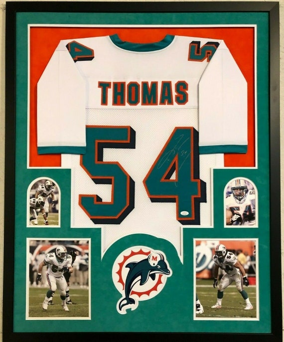 Miami Dolphins Brown Framed Logo Jersey Display Case