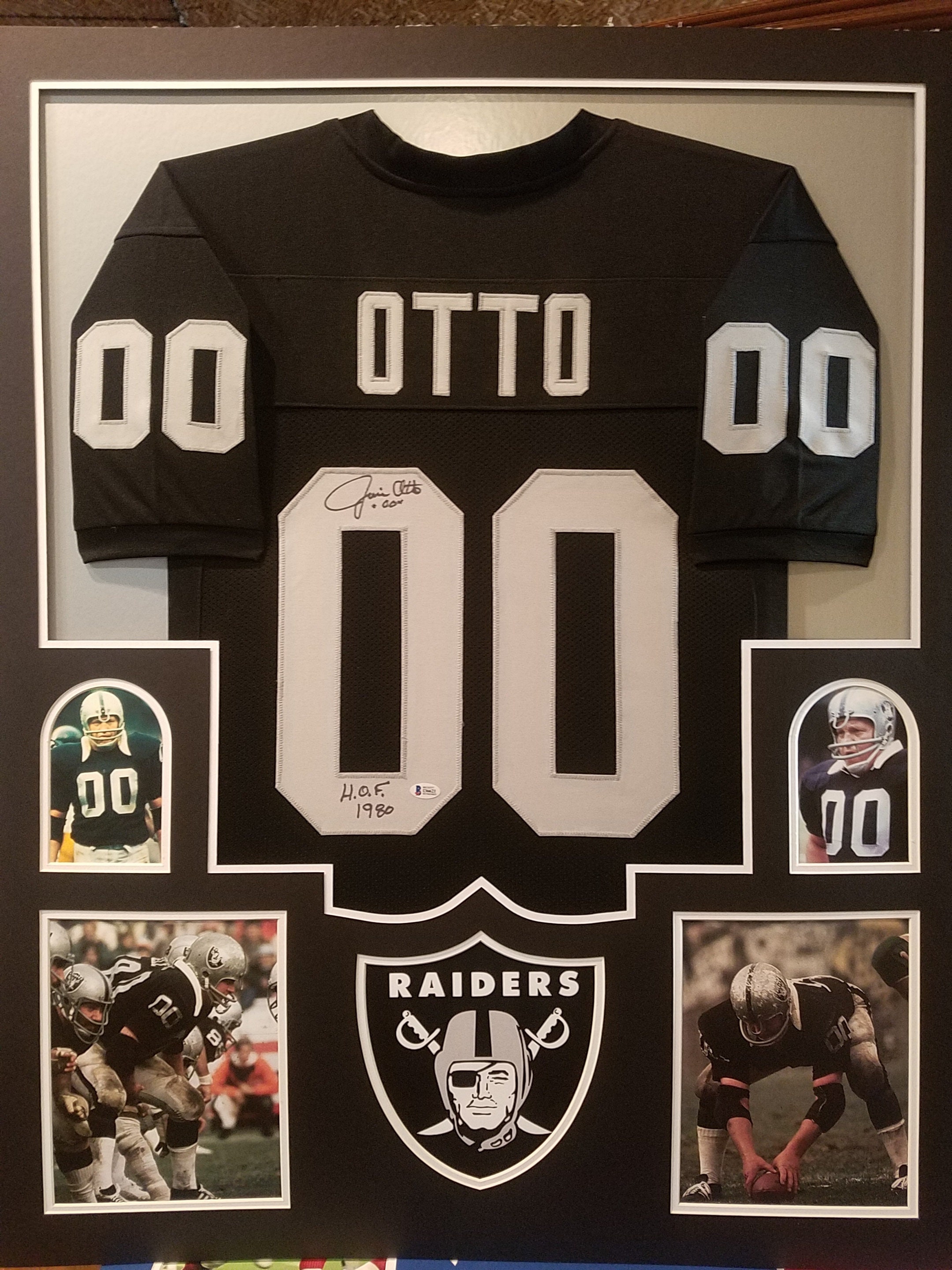 Jim Otto Autographed Signed Framed Oakland Raiders Jersey JSA