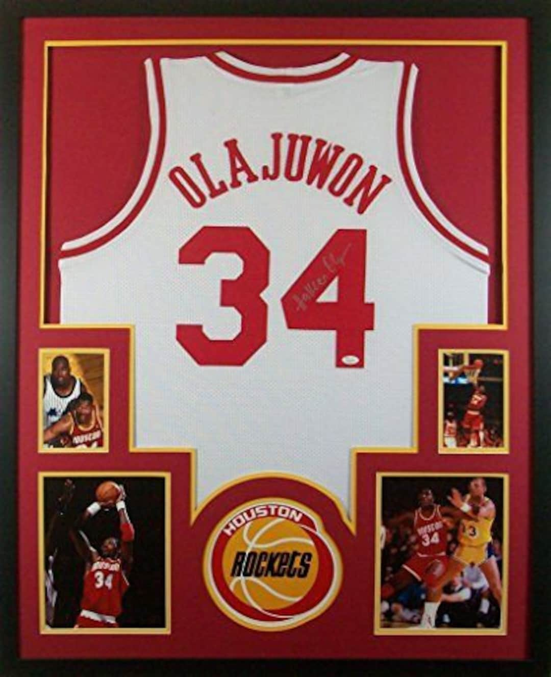  Hakeem Olajuwon Autographed/Signed Houston Authentic