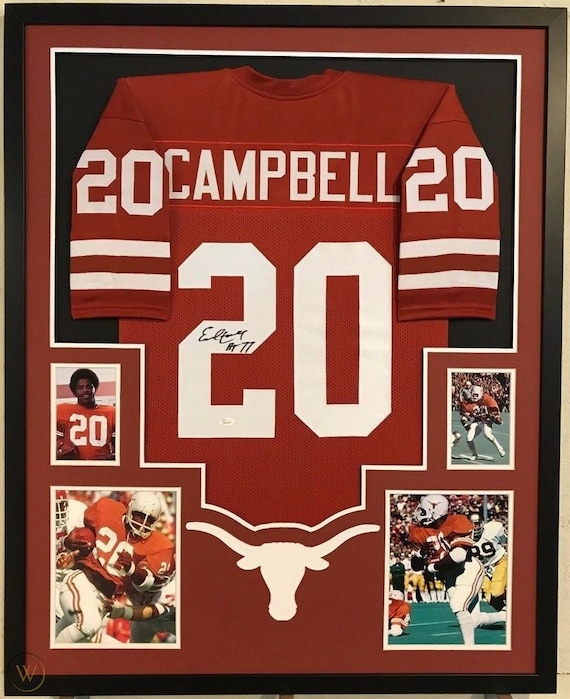 Earl Campbell Autographed and Framed Houston Oilers Jersey