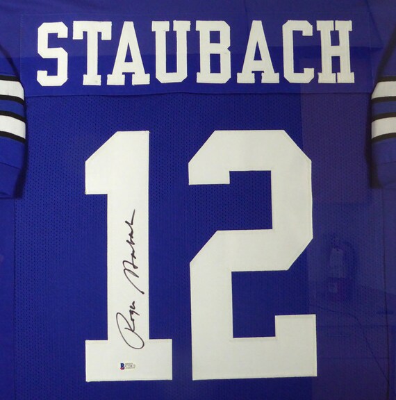 roger staubach autographed jersey