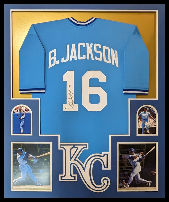 Bo Jackson Autographed Signed Kansas City Royals Framed Jersey 