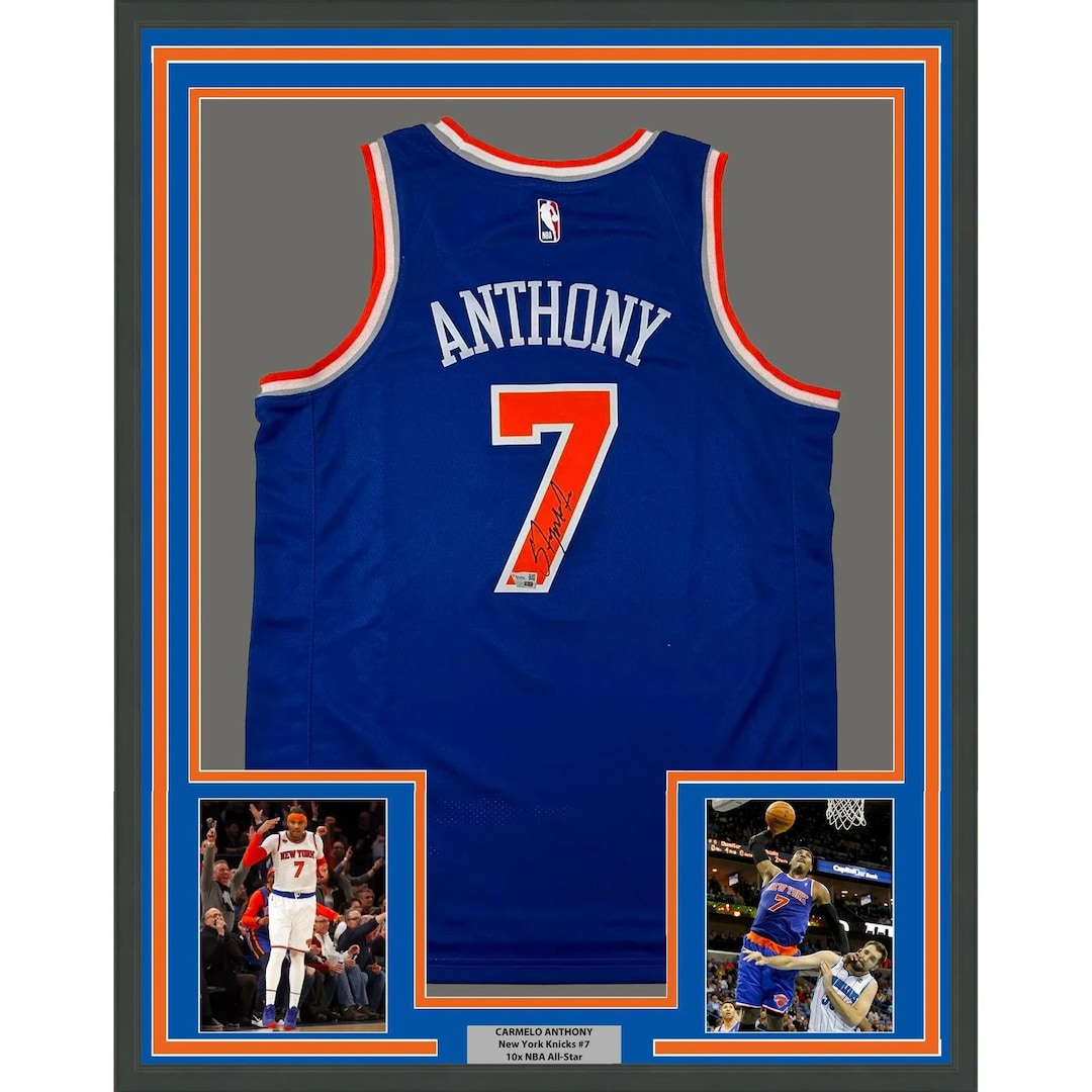 Carmelo Anthony Autographed Signed Framed New York Knicks