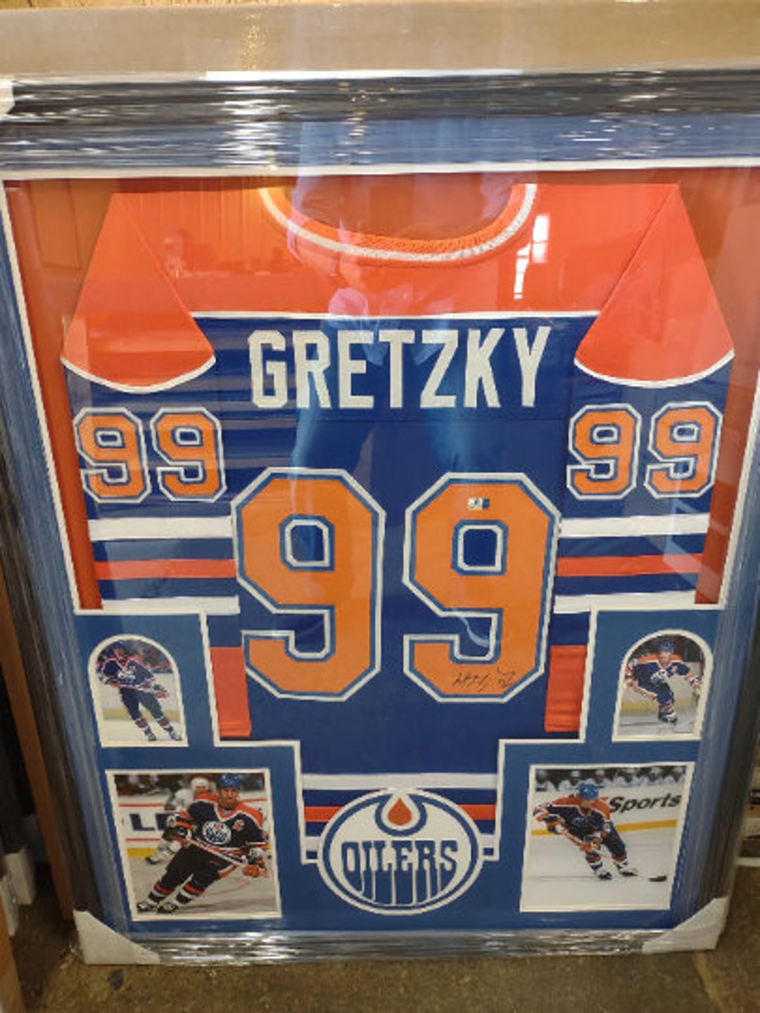 Wayne Gretzky Signed Custom Framed Authentic Oilers Jersey with
