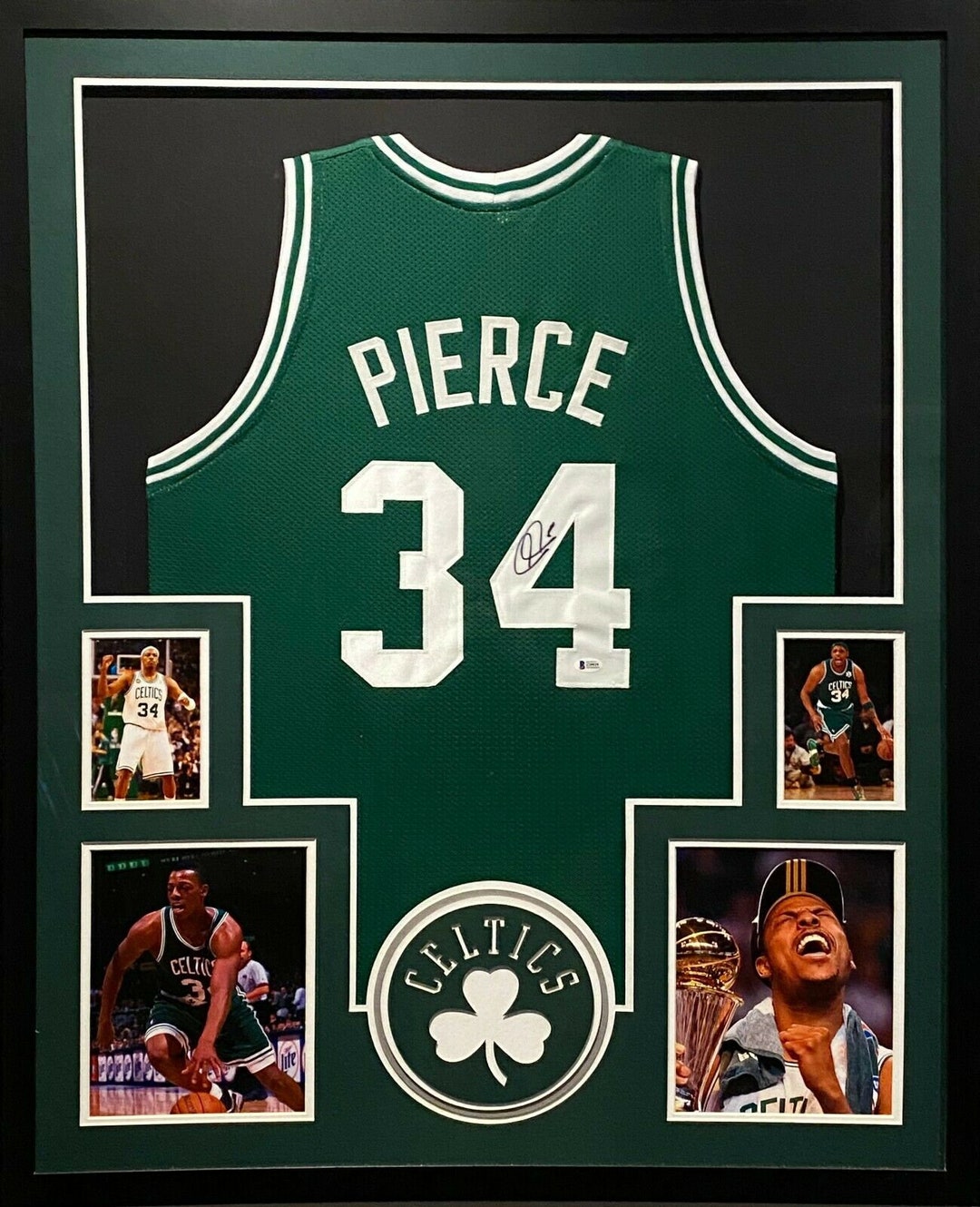 Paul Pierce Boston Celtics Autographed Boston Bruins Black Adidas