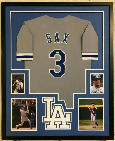 Autographed Kershaw Baseball Jersey Display Frame