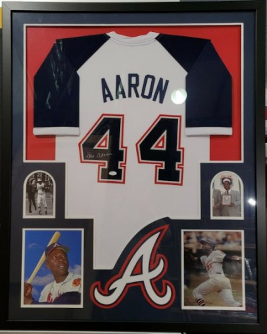 Hank Aaron Autographed Signed Framed Atlanta Braves Jersey JSA -  Norway