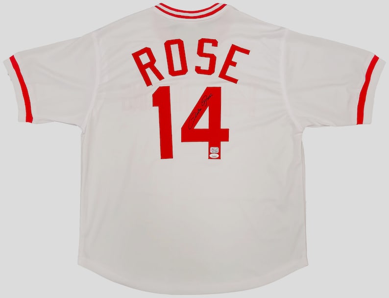 Red Roses Jersey Pete Rose Autographed Signed Cincinnati Reds Jersey JSA - Etsy