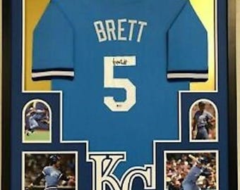 George Brett Autographed Signed Kansas City Royals Framed Jersey BECKETT