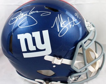 Lawrence Taylor & Michael Strahan gesigneerde gesigneerde New York Giants-helm BECKETT