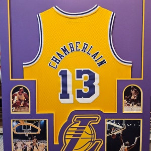Wilt Chamberlain Framed Los Angeles Lakers Jersey  (Unsigned)